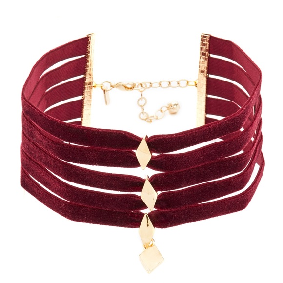 VANESSA MONEY Delilah Velvet Wide Choker Necklace - Picture 2 of 3